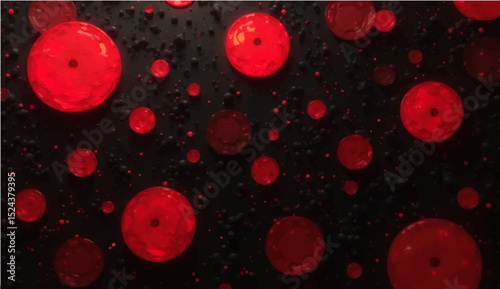 An abstract pattern of red blood cells with a seamless texture, perfect for a romantic Valentine's Day celebration