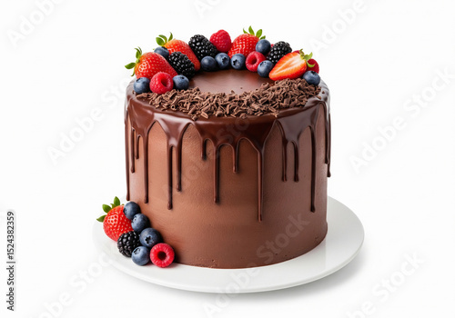 chocolate cake with cherries
