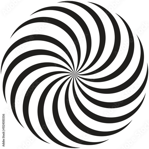 black and white spiral optical illusion background