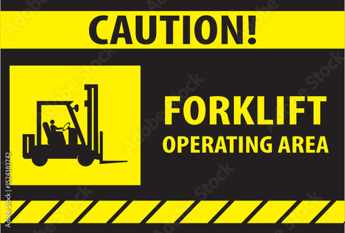 forklift operating area sign vector.eps