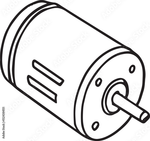 Electric Motor Vector Illustration – Industrial or household Equipment Design