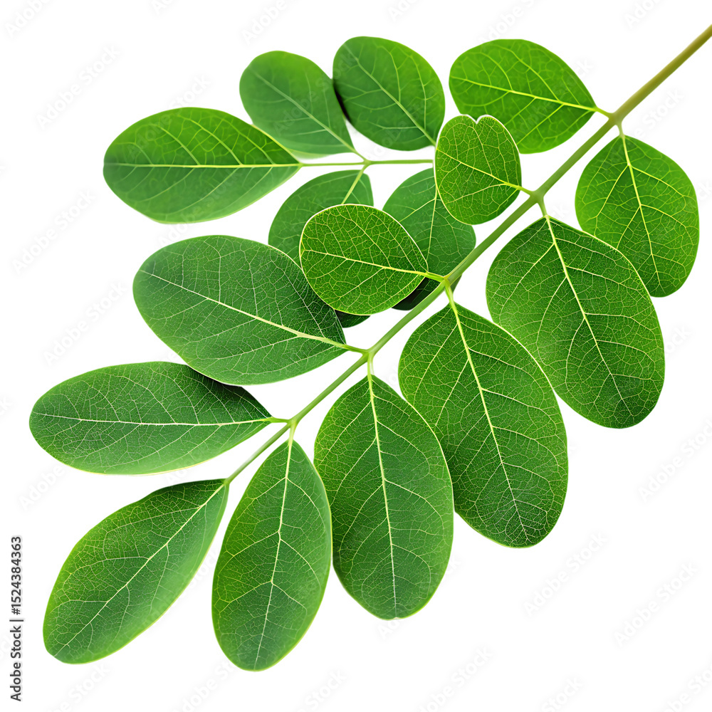 Fototapeta premium green leaf isolated on white background