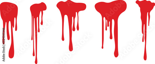 blood, splatter, dripping, red, gore, drop, drops, liquid, paint, vector, illustration, graphic, design, 