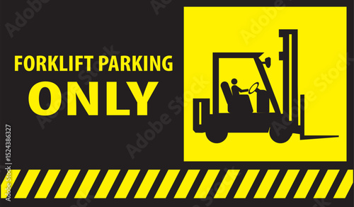 Forklift parking only sign.eps
