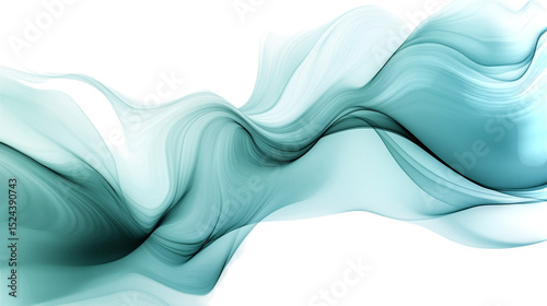 Soft gradient background with flowing lines, focused on digital texture. Isolated on white background 