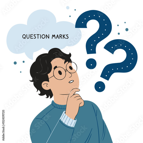  Deep Thought and Uncertainty: A Man Pondering Life's Questions