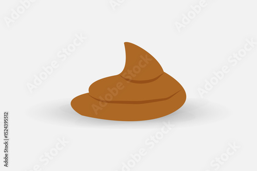 dirty brown poop isolated on white background excrement shit icon vector illustration