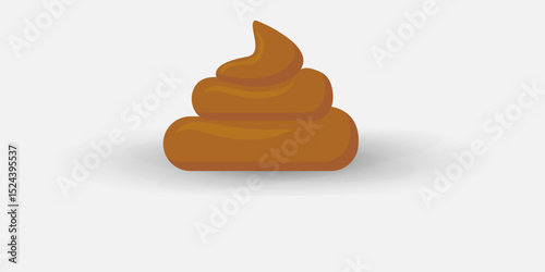 dirty brown poop isolated on white background excrement shit icon vector illustration