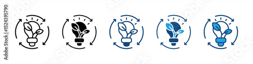 Sustainable Energy icon sheet multiple style collection