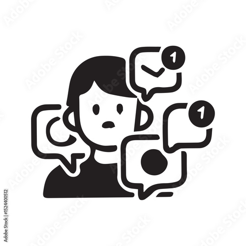 Feeling Overwhelmed by Notifications A Person Surrounded by Messages