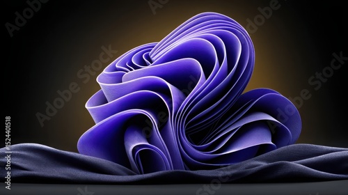 smooth silver flow over velvet purple background, glowing luxury finish photo