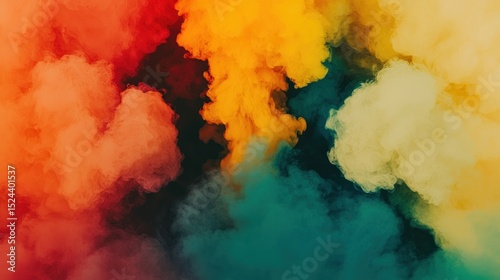 Abstract colorful smoke background with vibrant and eye-catching gradients