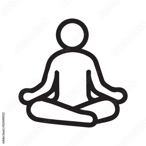 Peaceful Meditation Find Serenity in the Lotus Position Simple Symbol