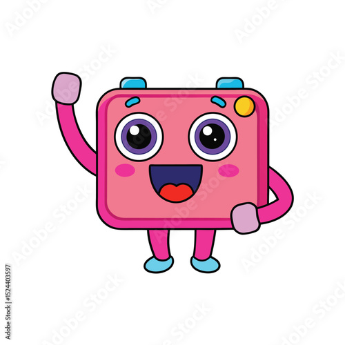 cheerful kawaii camera taking selfies