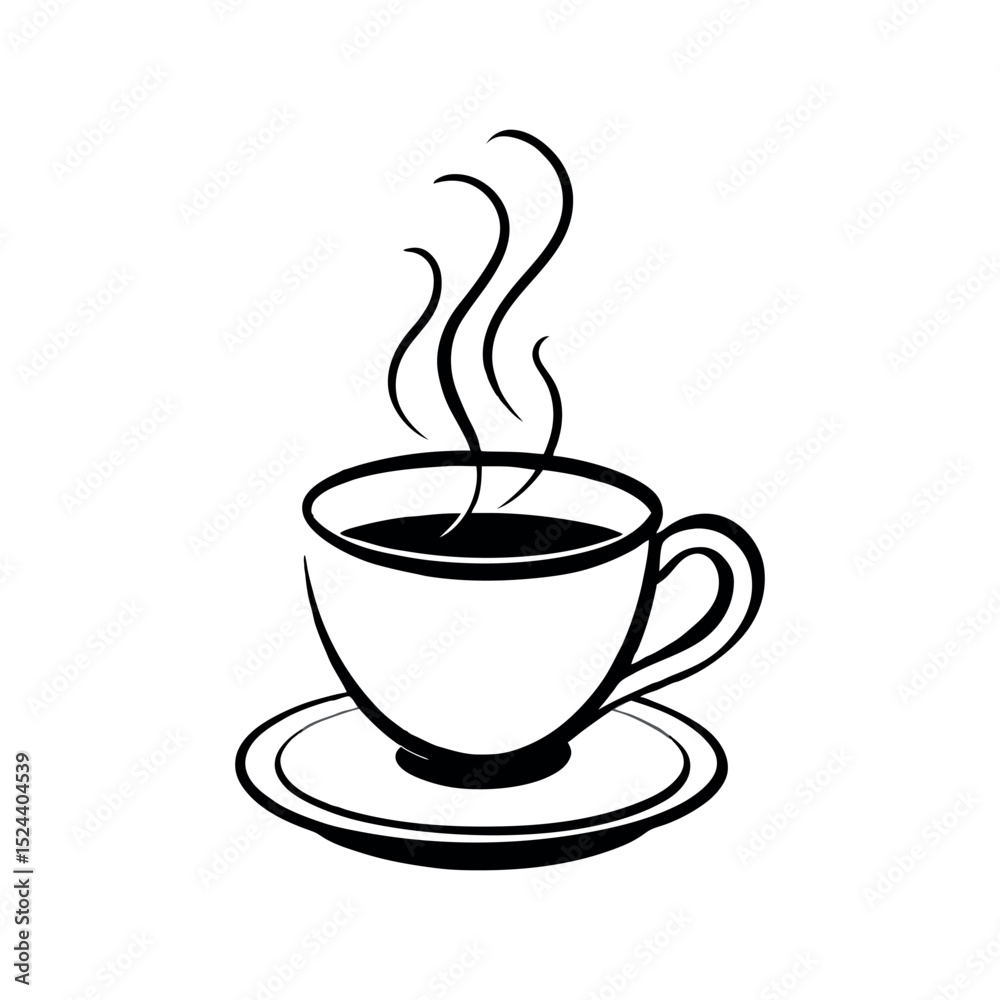 Obraz premium Realistic coffee cup vector illustration