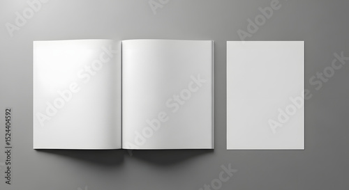 Blank Bi-Fold Brochure Mockup  Perfect for Presentation and Design