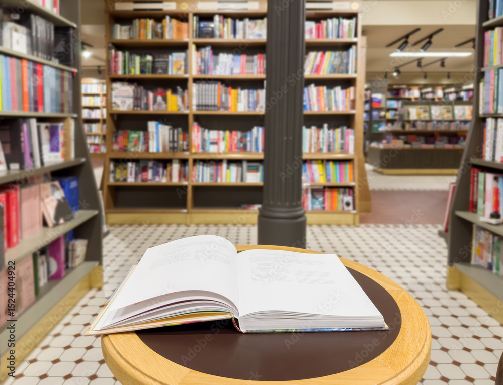 Fototapeta premium bookstore, buying a book in a store 