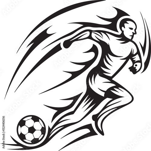 soccer player  silhouettes vector graphic design