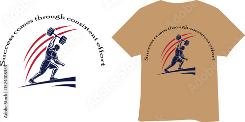 Gym motivational t-shirt design