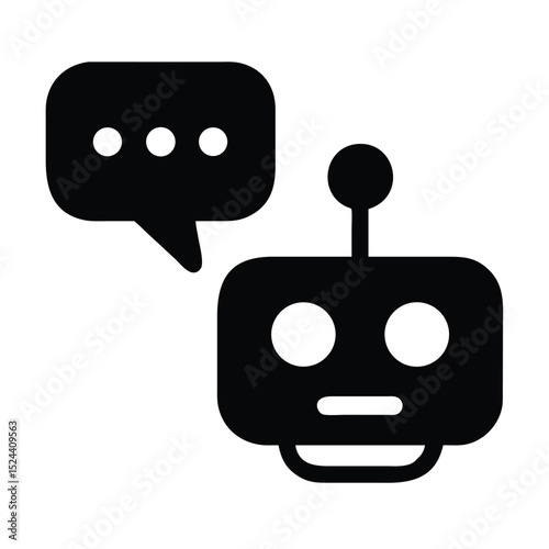 Chatbot ai communication icon symbol for artificial intelligence messaging