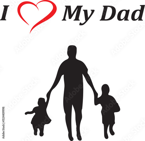 relationship, heart, fathers day, red, cheerful, graphic, happiness, typography, gift, baby, people, fatherhood, one, emotional, art, poster, illustration, daddy, banner, text, vector, design, holiday
