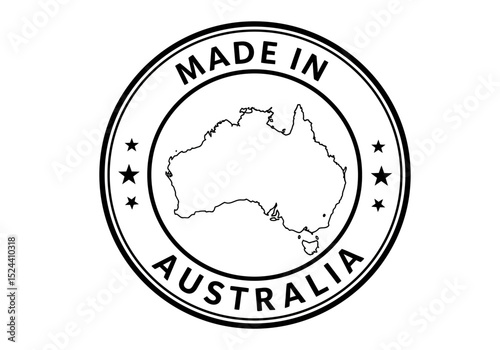 Australian Manufacturing and Quality Assurance Seal Symbolizing Products Originating From Australian Companies and Businesses Around The Australian Continent
