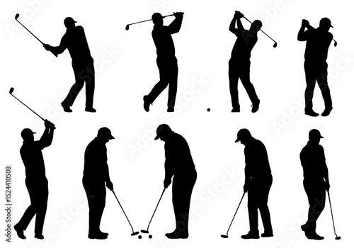 Capturing the Essence of Golf Silhouettes A Study of Form Technique and Precision in the Game of Golf