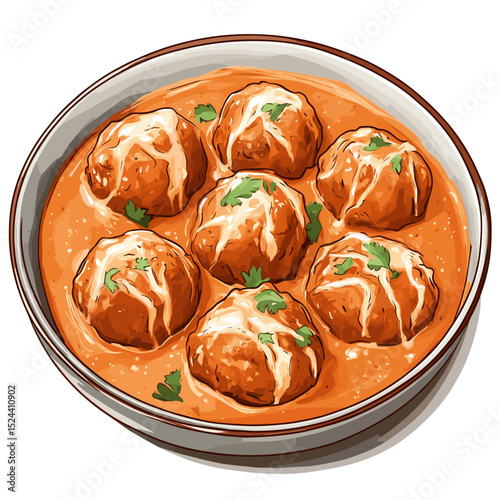Malai Kofta Paneer Dumplings in Creamy Tomato Gravy