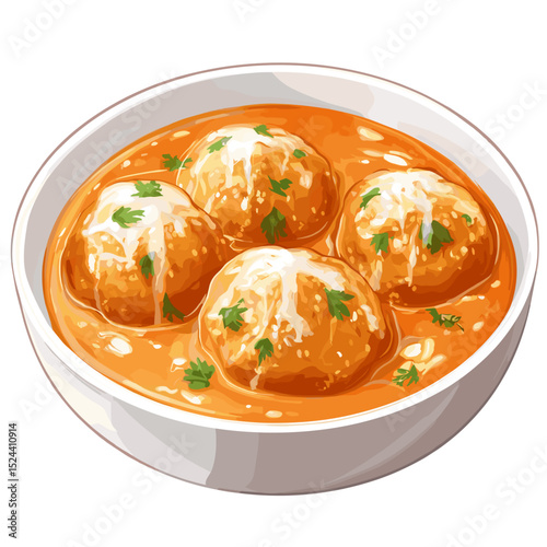 Malai Kofta Paneer Dumplings in Creamy Tomato Gravy