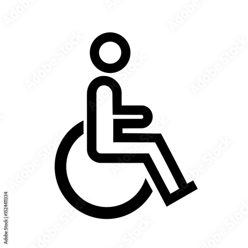An Iconic Accessible Sign Symbolizing Inclusivity and Empowerment Through Wheelchair Representation for Individuals Facing Mobility Limitations in Public Spaces