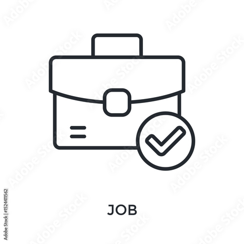 Job Icon Outline Style. Vector Illustration For Graphic Design