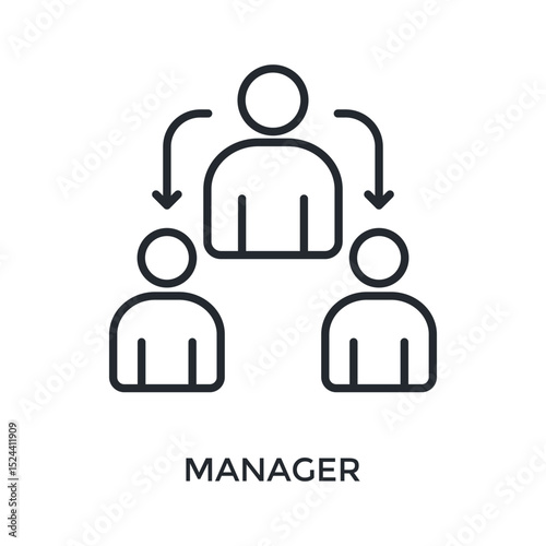 Manager Icon Outline Style. Vector Illustration For Graphic Design