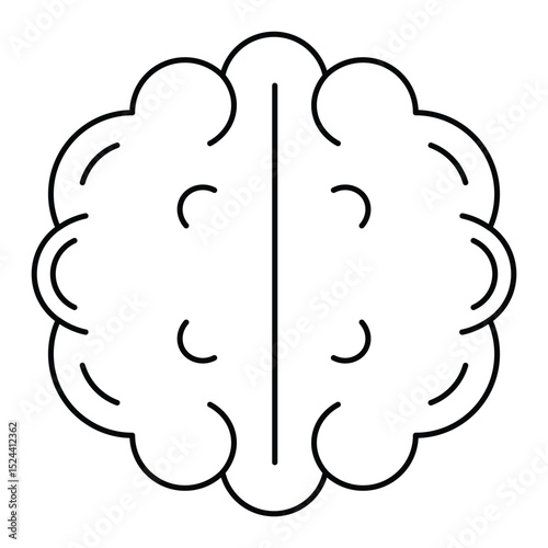 brain Human body line editable icons set, illustration in modern thin line style of human anatomy icons. Organs, body parts, skeleton parts, Pictogram and infographics for mobile. Isolated on White
