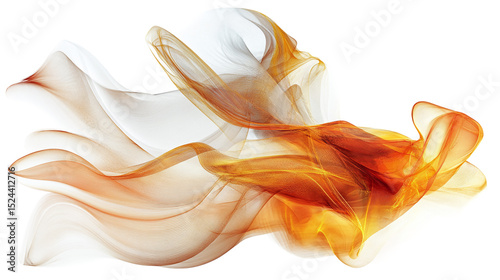 Dynamic abstract composition for digital ads, focused on poster design. Isolated on white background 