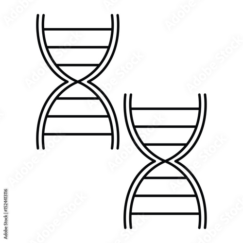 Chromosome Human body line editable icons set, illustration 