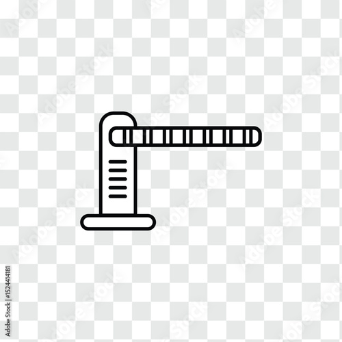 Checkpoint icon vector illustration web design element. Parking toll gate barrier icon vector sign. Parking barrier gate isolated on transparent background. Eps file 105.
