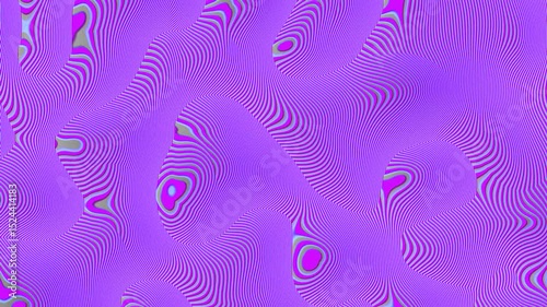 Groovy waves lines flow motion texture psychedelic background. Transforming neon liquid hypnotic trippy effect. Fantasy bright hippy vivid movement in purple and violet colors	