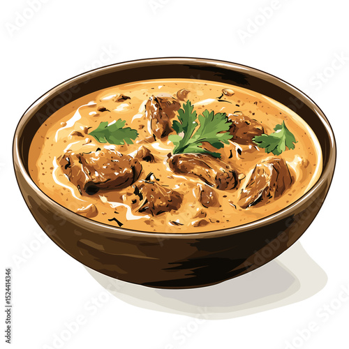Mutton Korma in Rich Nutty Cream Sauce with Cardamom