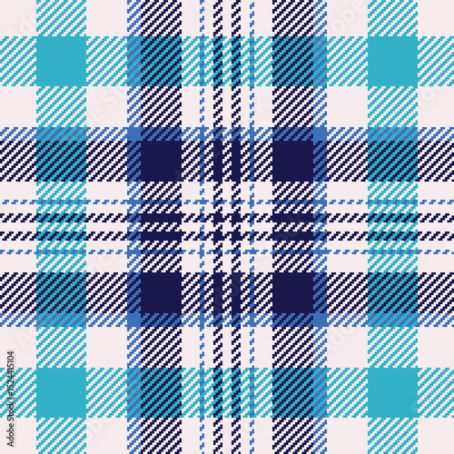 Vibrant blue and white plaid pattern.  Perfect for textile design, fashion, and website backgrounds. This seamless texture offers a refreshing, modern take on a classic design.