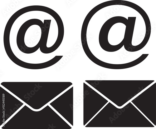 Email and Message icon vector illustration