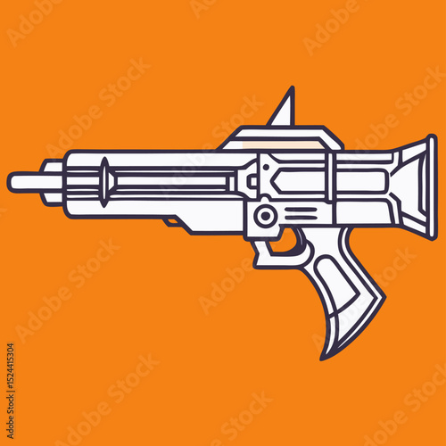 Sci-Fi Weapon: Futuristic Gun Illustration