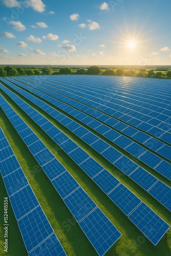 solar panels on a farm