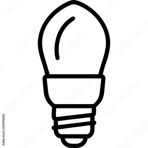 LED lightbulb icon in minimal vector style