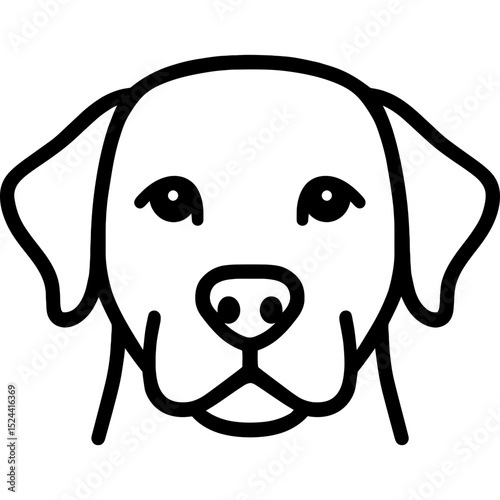 Outline icon of Labrador retriever head