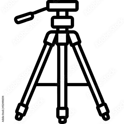 Minimalist tripod icon design