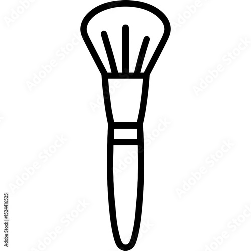 Tapered bristle makeup brush icon