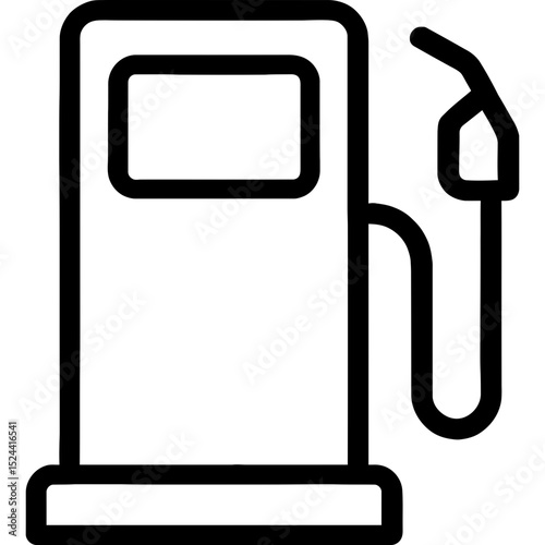 Vector outline of a modern gas pump design