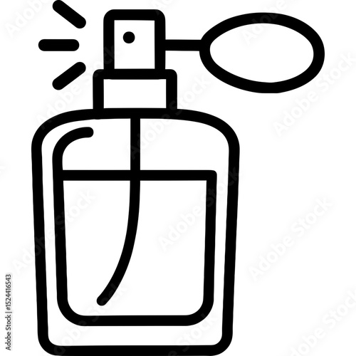 Vector icon of a perfume bottle with atomizer