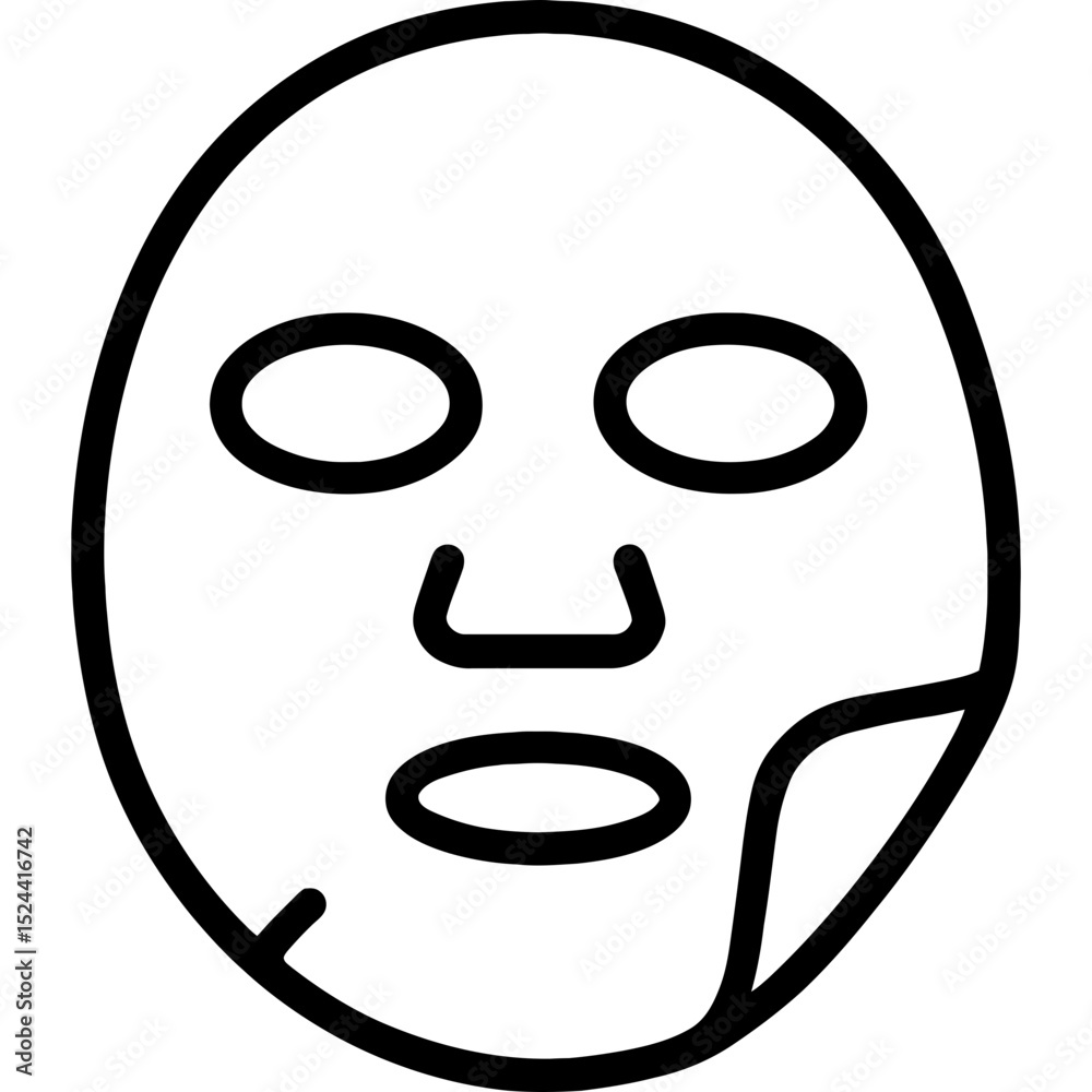Facial mask sheet icon design Facial mask sheet icon design