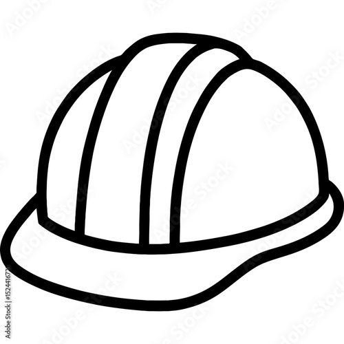 Minimalist hard hat vector icon